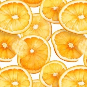Orange Slices on White 