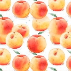 Peaches on White