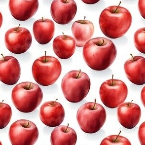 Red Apples on White