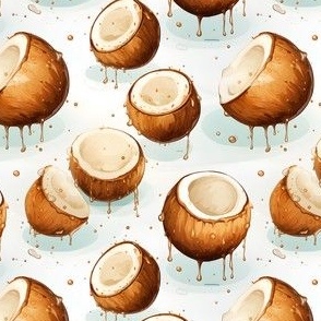Watercolor Coconuts