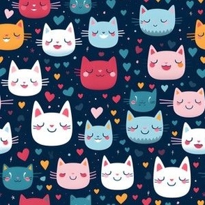 Cat Heads & Hearts