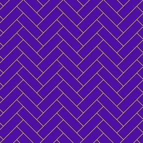 Bright Purple and Yellow Herringbone