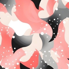 Black, Pink & White Abstract