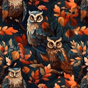 Owls & Trees - Dark