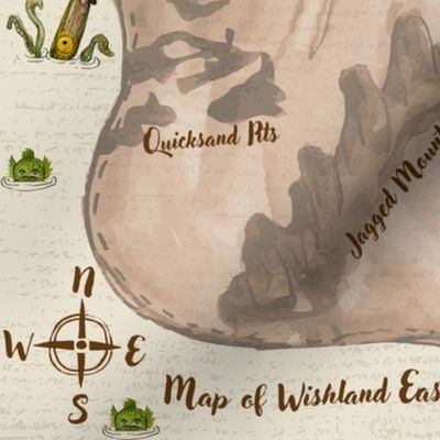 Fantasy Map  with EXTRA Cryptids and Mythical Creatures
