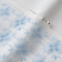 Soft Blue Flowers on White