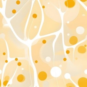 Yellow & White Polka Dots