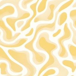 White Squiggly Lines on Yellow