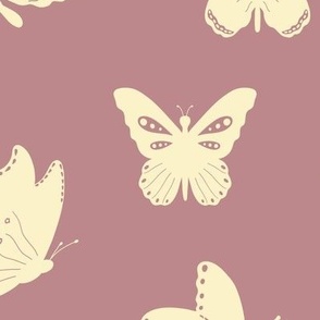 Lovely Butterflies Winter - (Pink) JUMBO 24x18