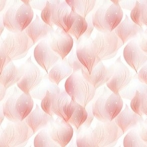 Pink & White Ombre Leaves