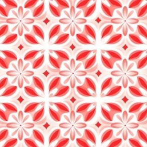 Red & White Floral Motifs