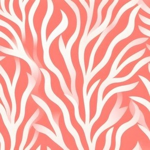 White Lines on Coral Pink