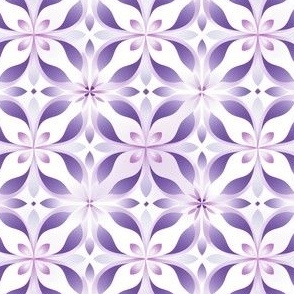 Purple & White Floral Motifs