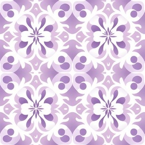 Purple Motifs on White