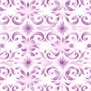 Purple Ombre Motifs on White