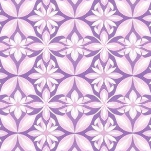 Purple Floral Tile Pattern