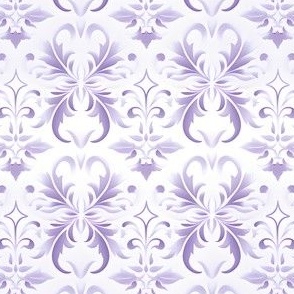 Purple Ombre Motifs on White