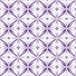 Purple Circles & Diamonds on White