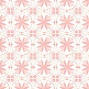 Soft Pink Floral Medallions