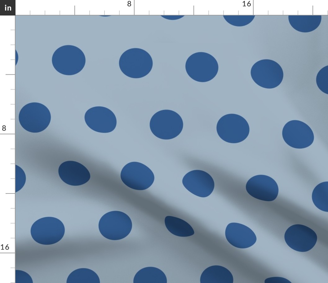 Dots Oversized - Blue on Blue