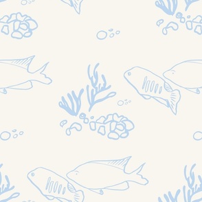 Blue fish Sheet Set