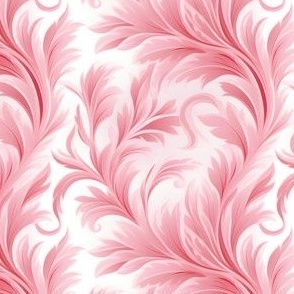 Pink Feathers on White