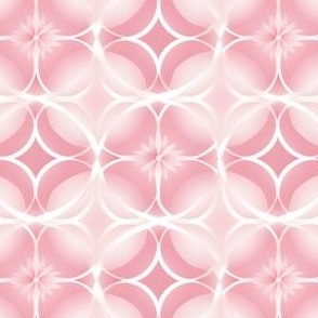 Pink & White Geometric Print