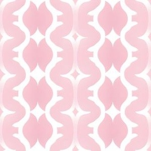 Pink & White Abstract Print