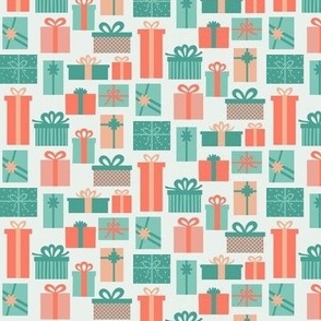 Pink and Turquoise Christmas Presents