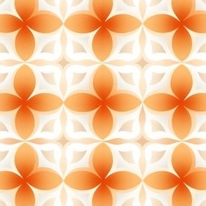 Orange Crosses on White & Light Orange