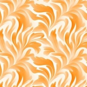 Orange Feathers on White