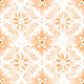 Orange Tile Motifs on White