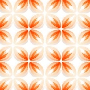 Orange Flowers on White