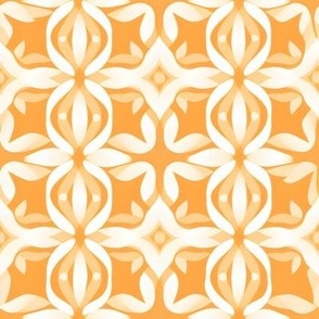 Orange and White Tile Pattern