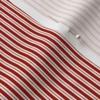 Mini Candy Cane Stripe in Classic Holiday Cranberry Red (Micro)