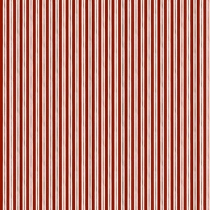 Mini Candy Cane Stripe in Classic Holiday Cranberry Red (Micro)