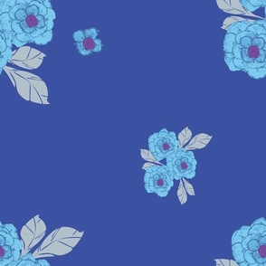 Big Blue floral 12 x12