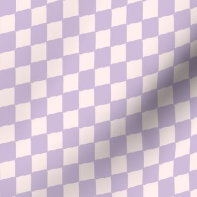 Diagonal Racing Flag Checkers in Purple and White