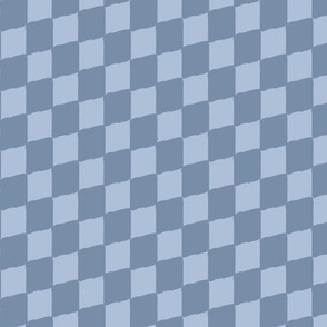 Diagonal Racing Flag Checkers in Blue on Blue