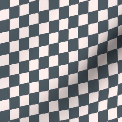 Diagonal Racing Flag Checkers in Black and White