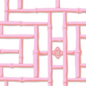 bamboo trellis / pink