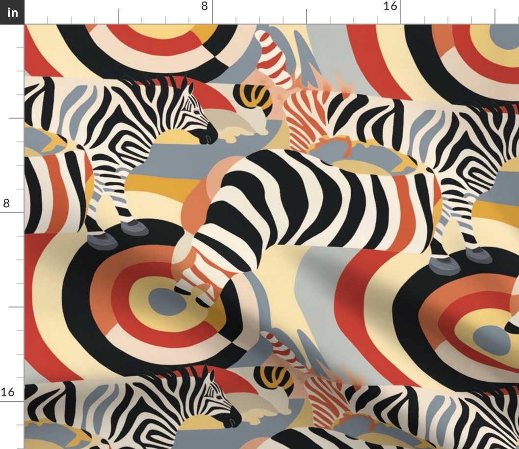 Pop surrealism Zebras a la Hilma af Klint
