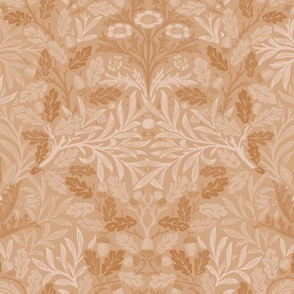 william morris acorns and oak leaves: content gold // arts and crafts, tapestry, damask, trellis