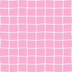 Thin Wavy Check_Bubble Gum Pink _ White_Mini