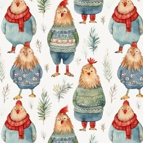 Chickens In Sweaters (Small Scale)