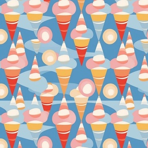 Floating Ice cream cones a la Hilma af Klint 