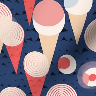 Ice cream cones abstract a la Hilma af klint