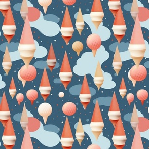 Pop surreal ice cream cones a la Hilma af Klint