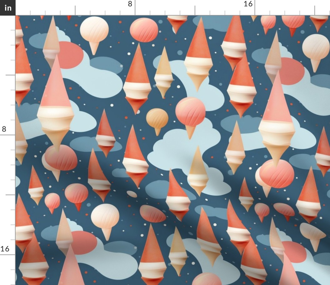 Pop surreal ice cream cones a la Hilma af Klint