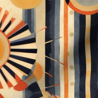 Abstract Sunbursts and Stripes a la Hilma af Klint